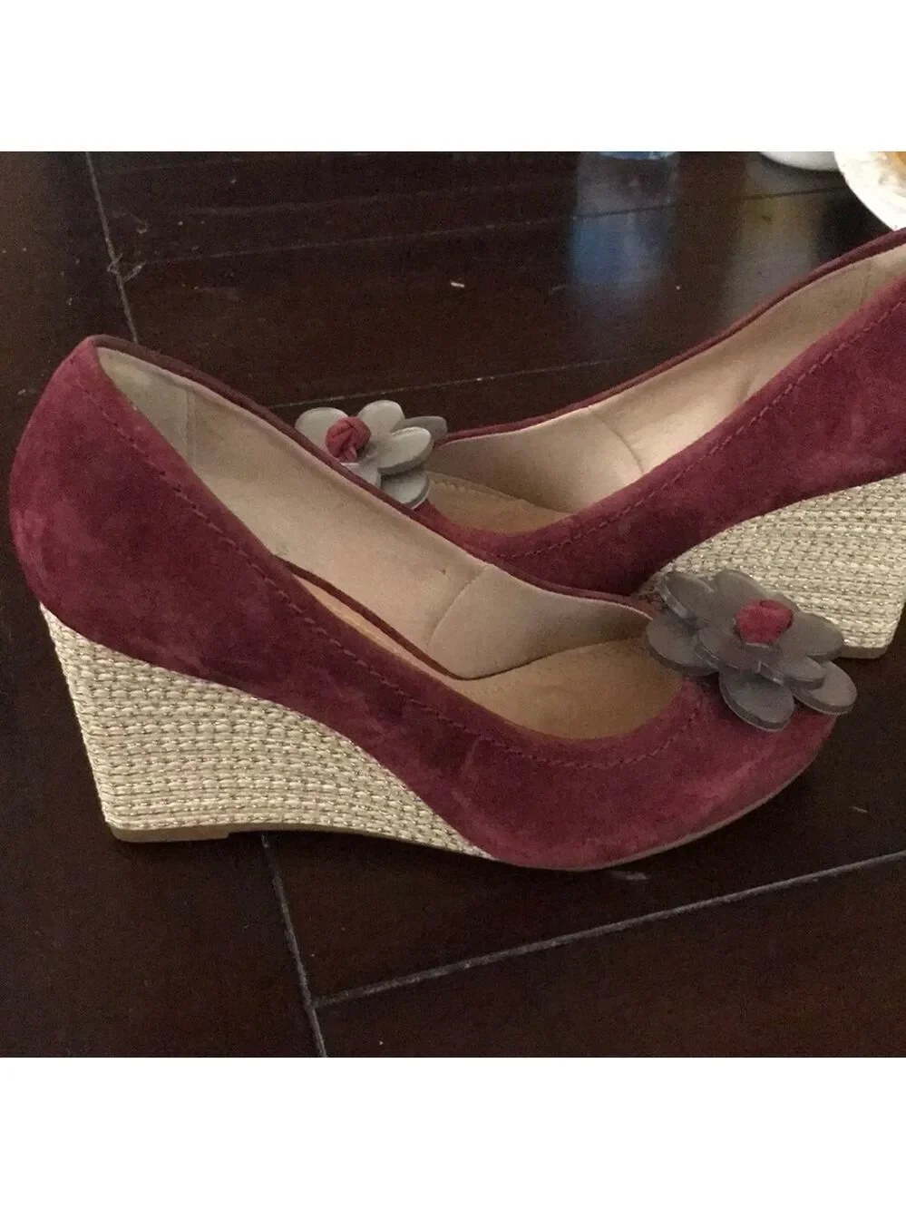 Suede wedges